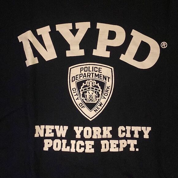 NYPD Navy and White Emblem Graphic Short Sleeve Tshirt Size Adult Small NWOT - Picture 3 of 6